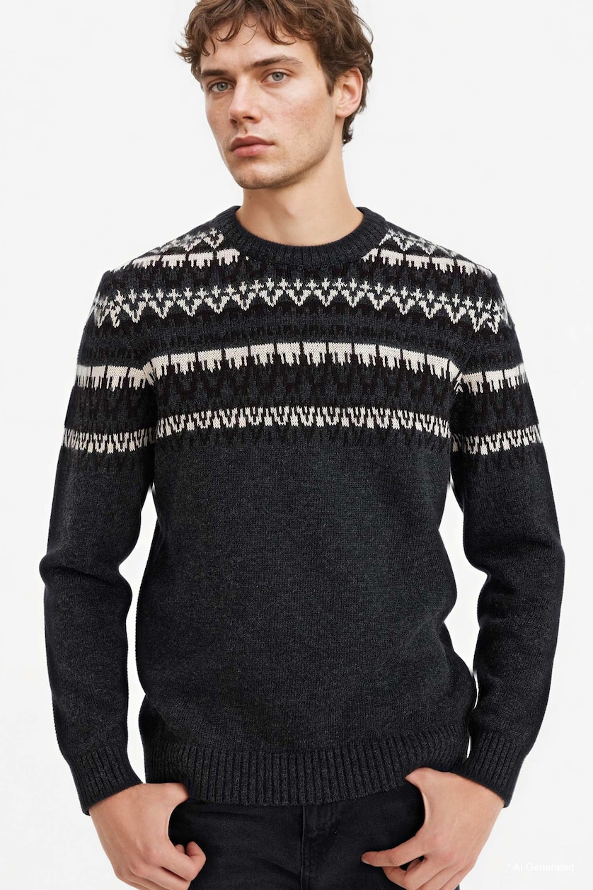 MAN Anthracite Standard Fit Knitwear Pullover