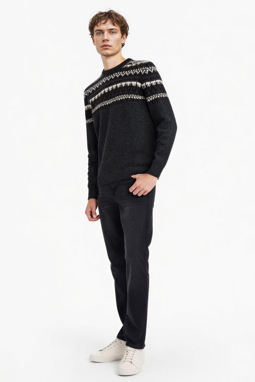 MAN Anthracite Standard Fit Knitwear Pullover