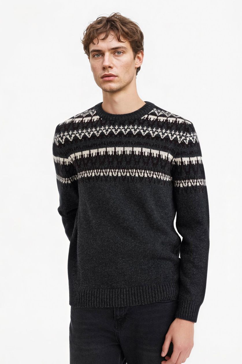 MAN Anthracite Standard Fit Knitwear Pullover