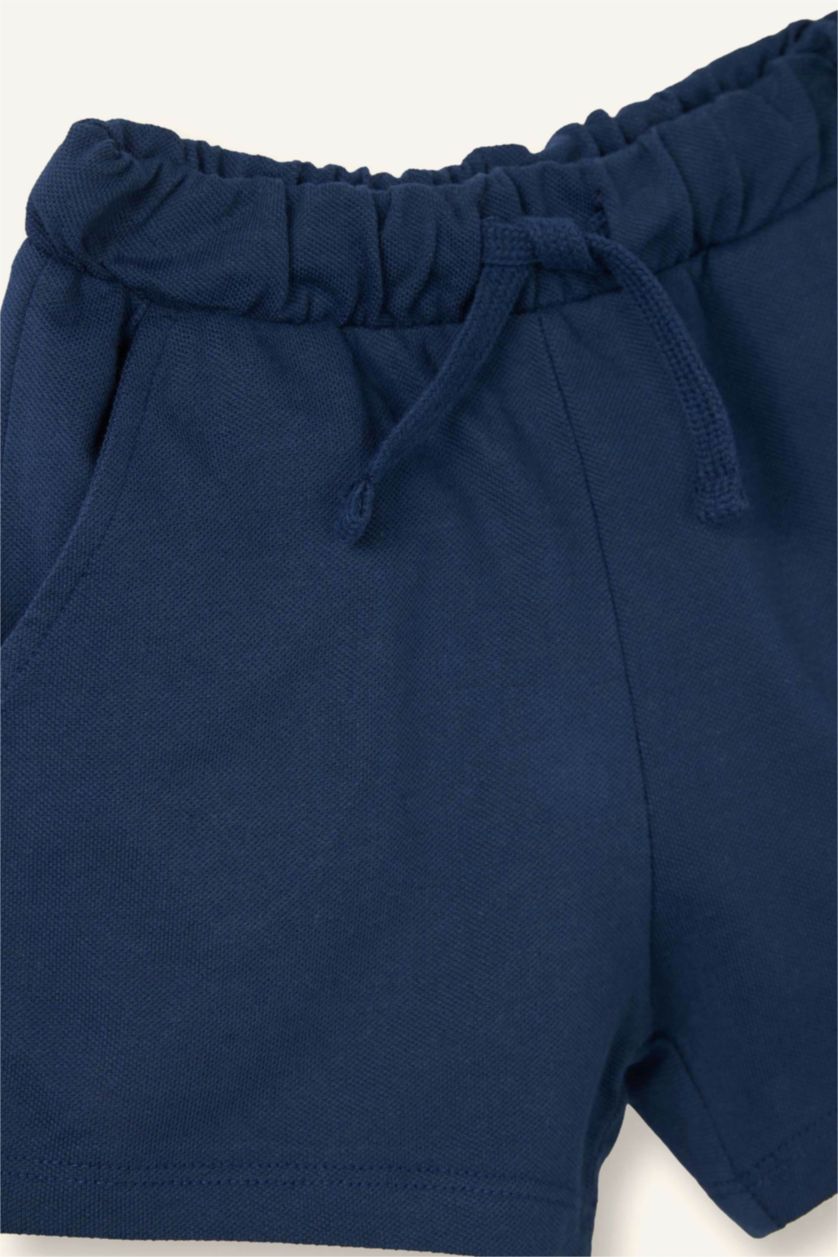 Erkek Bebek Lacivert Regular Fıt Pike Şort Erkek Bebek