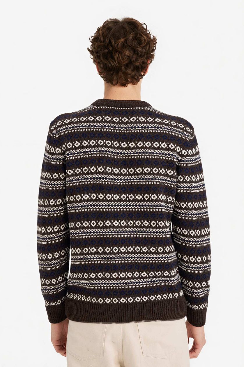 MAN Brown Standard Fit Knitwear Pullover