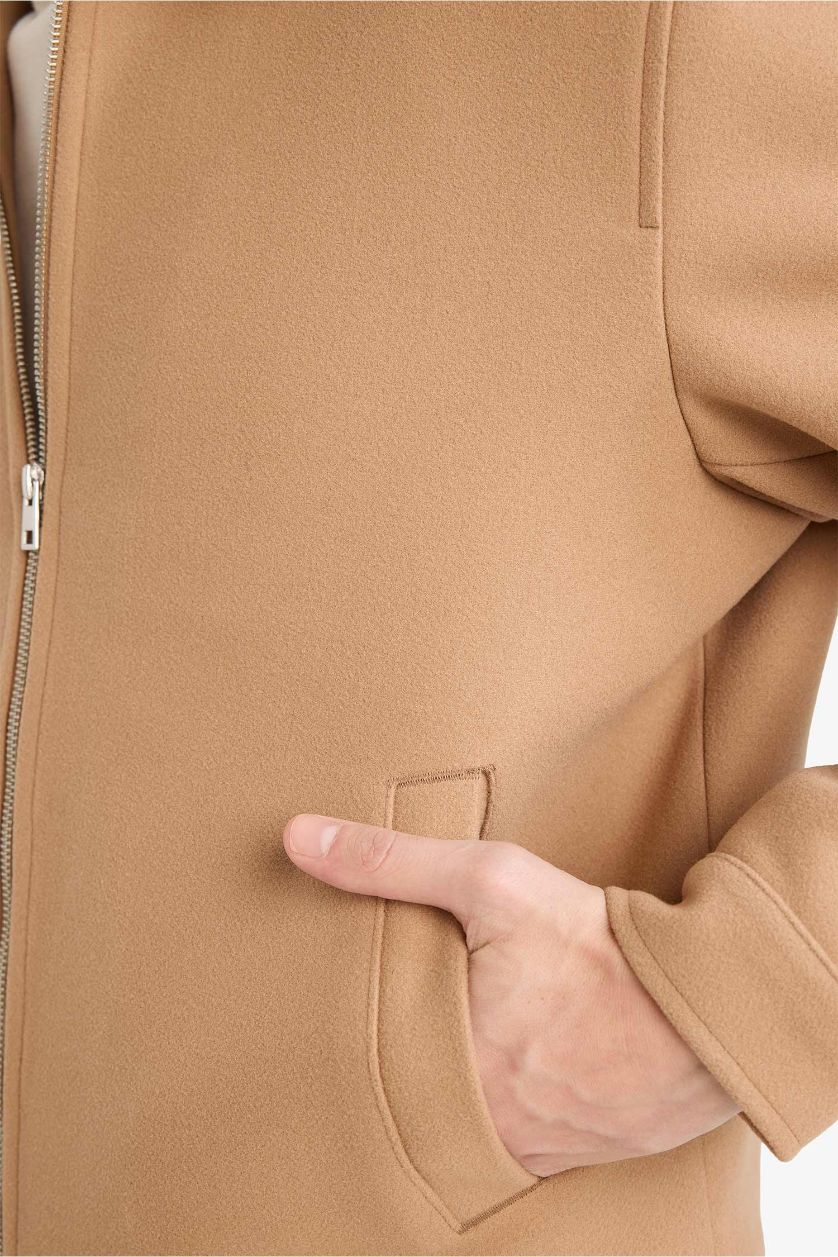 MAN Light Brown Regular Fit Shirt Collar Jacket