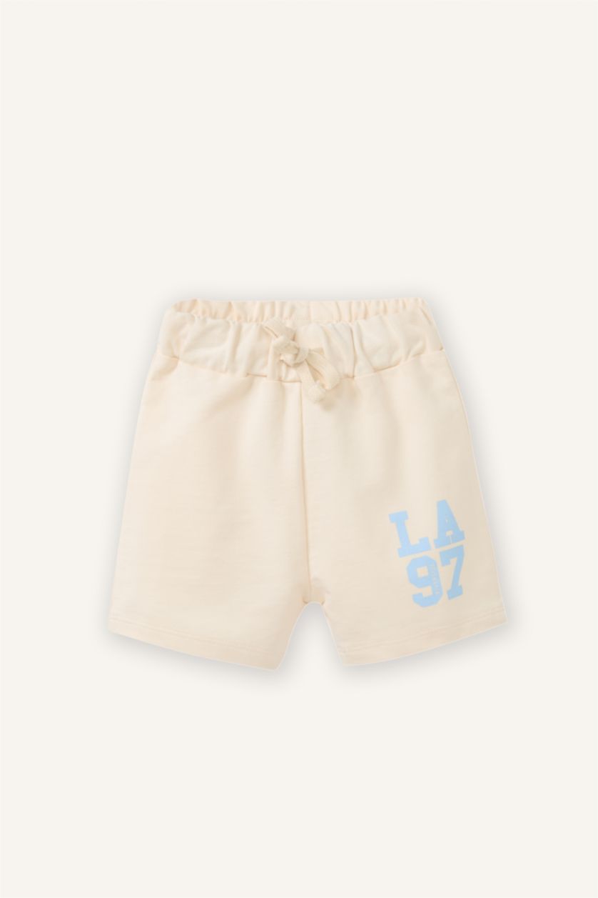 Erkek Bebek Açık Taş Baskılı Şort Erkek Bebek