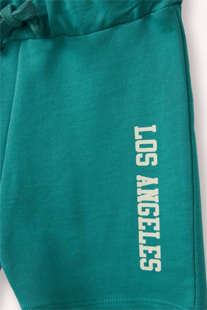 Erkek Bebek Yeşil Baskılı Şort Erkek Bebek