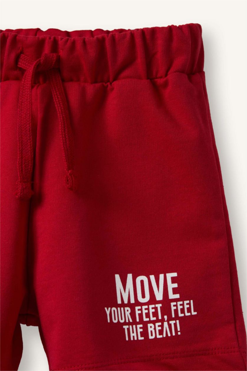 Erkek Bebek Kırmızı Baskılı Sweatshirt Erkek Bebek