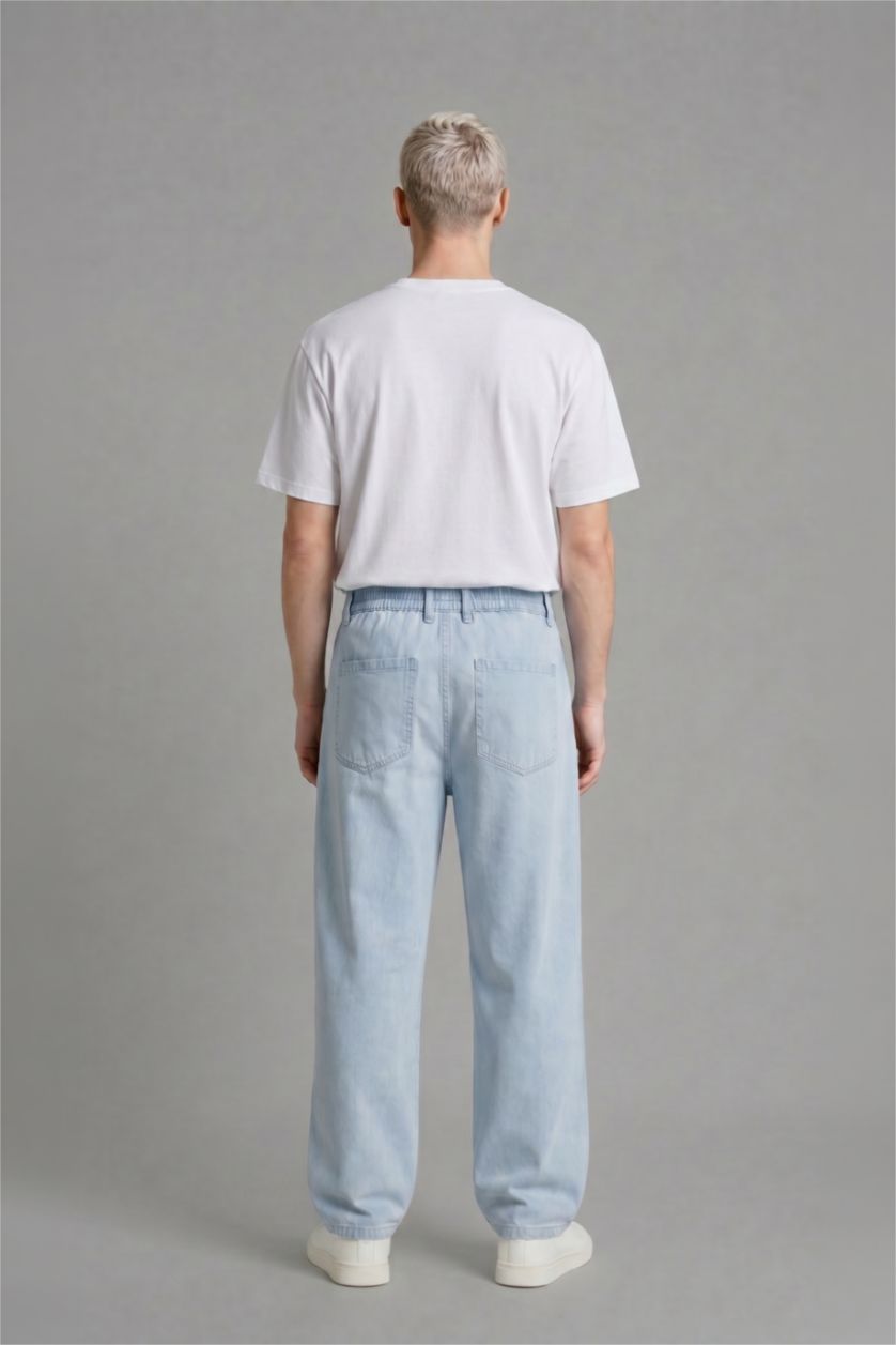 HOMME BLEU Clair Jean à jambes larges