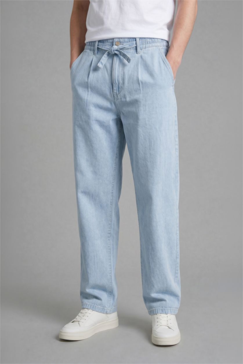 HOMME BLEU Clair Jean à jambes larges