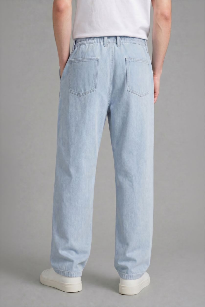 HOMME BLEU Clair Jean à jambes larges
