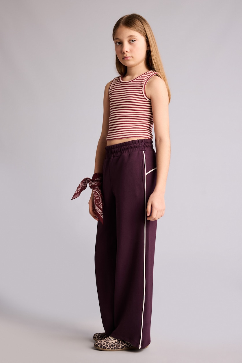 GIRLS & TEENS Dark Purple Wide Leg Trousers