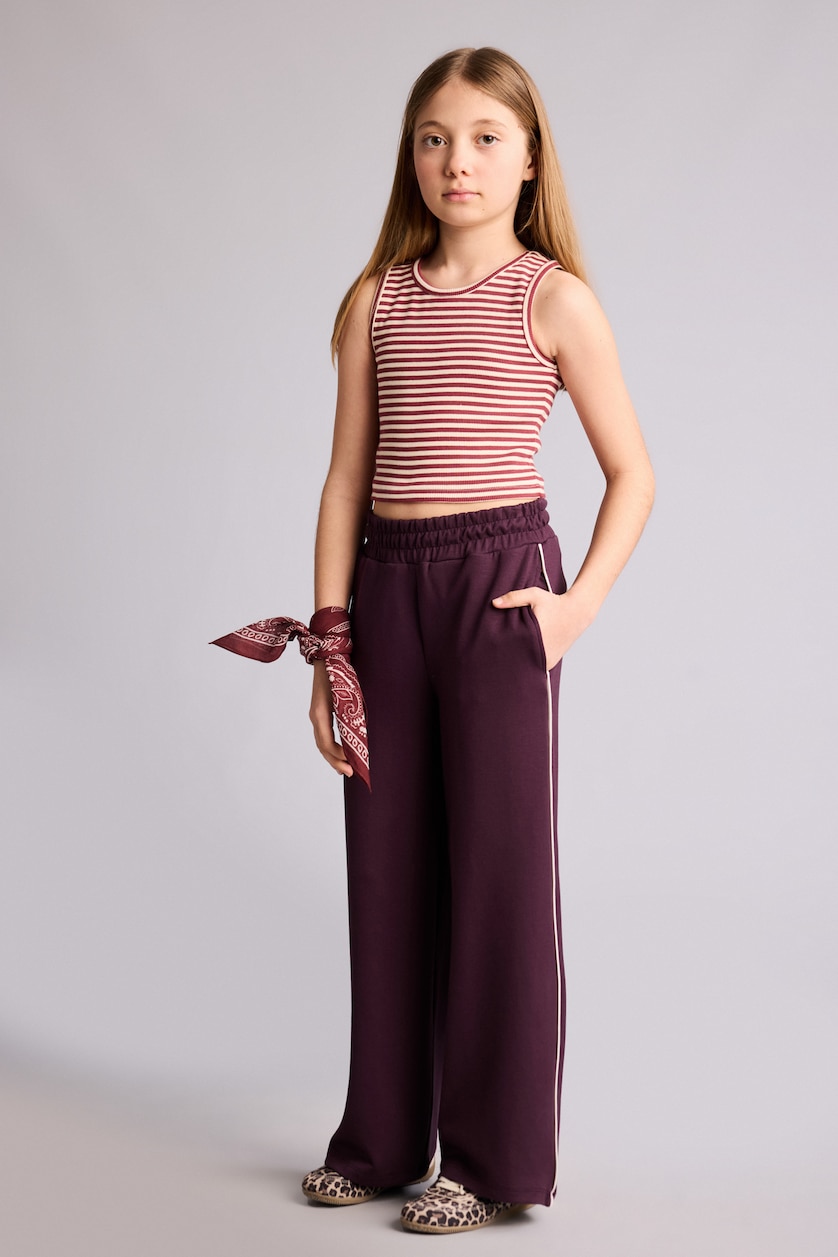 GIRLS & TEENS Dark Purple Wide Leg Trousers