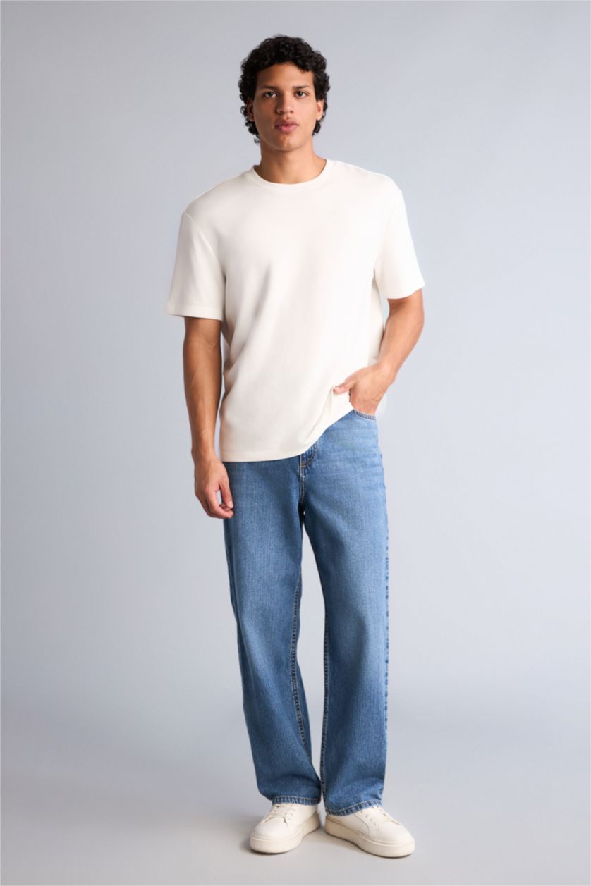 رجالي أزرق بنطلون باجي فيت