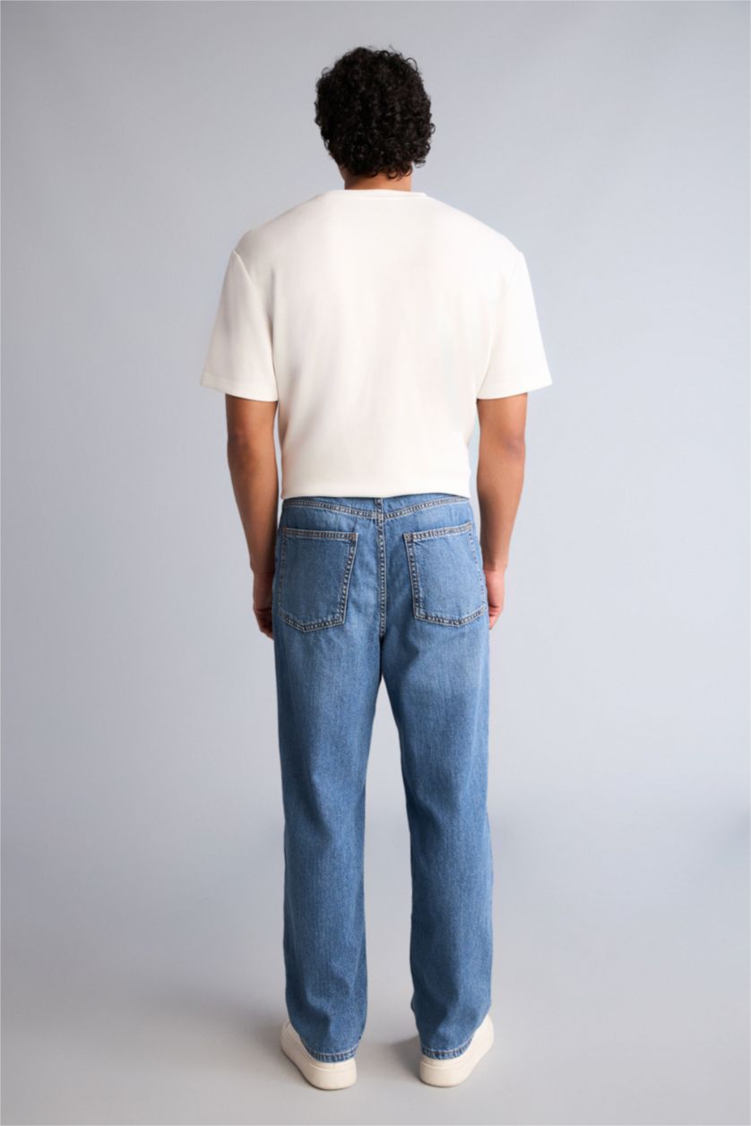 رجالي أزرق بنطلون باجي فيت