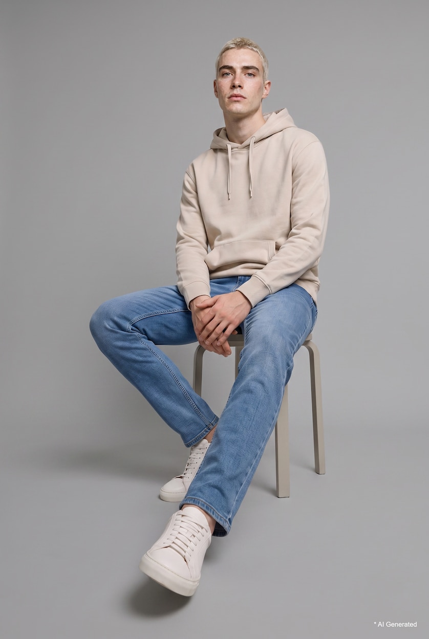 Men Light Blue Pedro Slim Fit Regular Waist Jeans