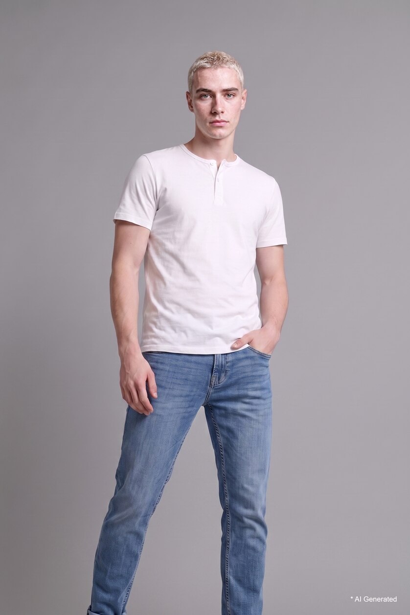 رجال أزرق فاتح Pedro Slim Fit Trousers