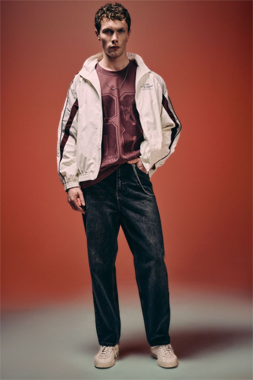 Erkek Antrasit Baggy Fıt Pantolon