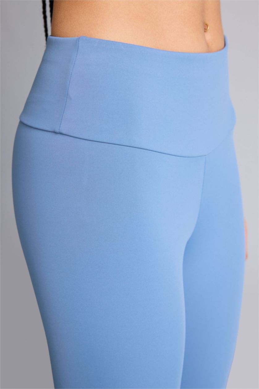 WOMAN Light Indigo High Waist Ankle Length Leggings