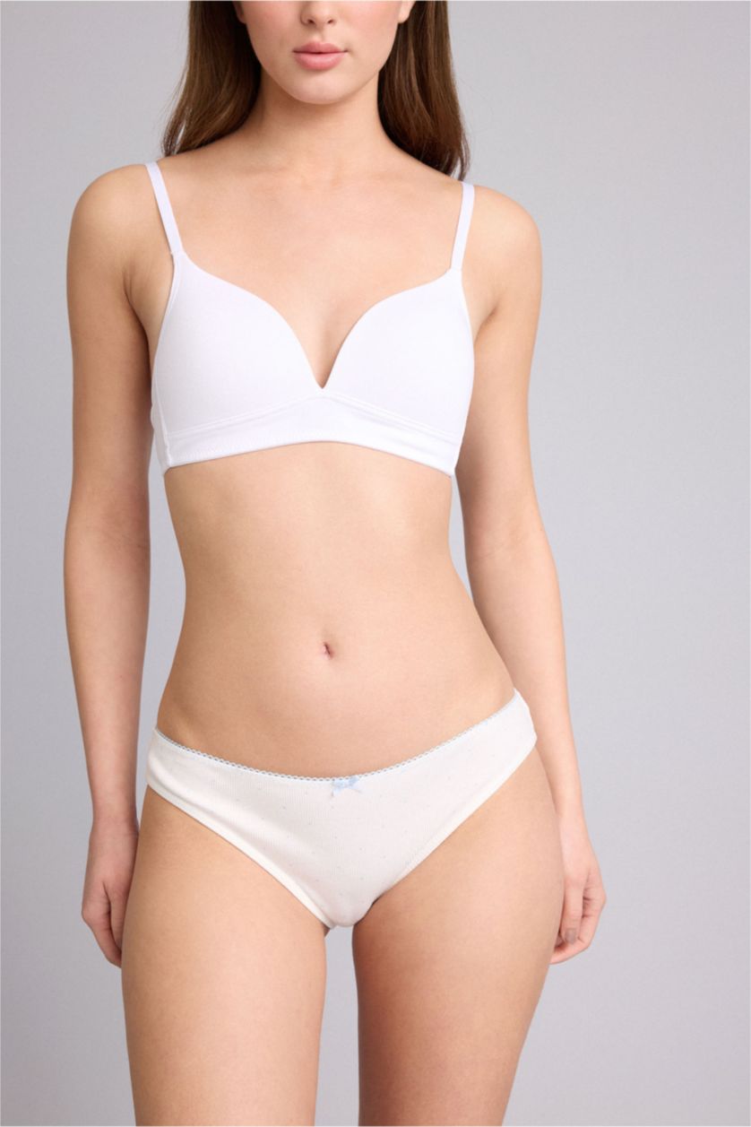 حريمي أزرق فاتح كلوت سليب مضلع - قطعتين