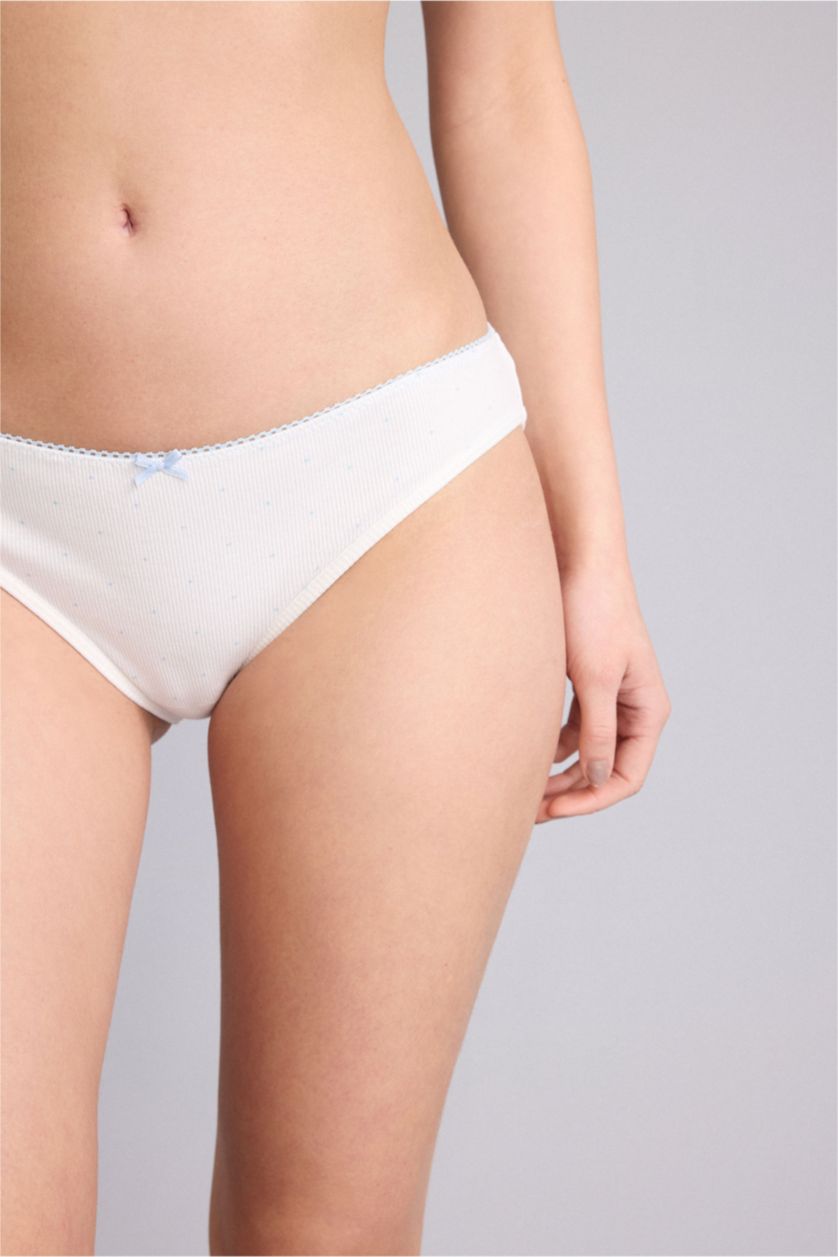 حريمي أزرق فاتح كلوت سليب مضلع - قطعتين