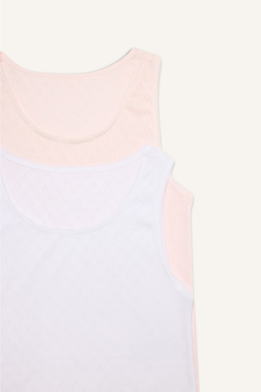 Kız Çocuk - Genç Kız Açık Pembe 2'li Atlet Kız Çocuk