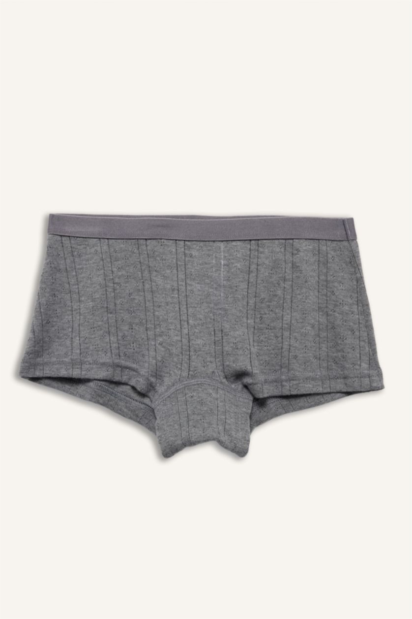 Kız Çocuk - Genç Kız Taş Kalp Desenli Penye 2'li Boxer Kız Çocuk