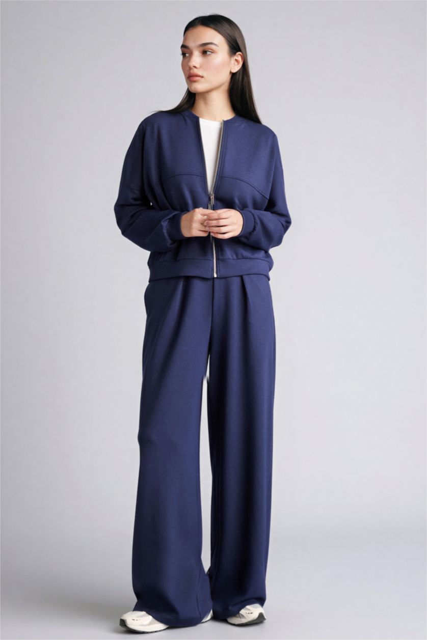 Woman NAVY Regular Fit Basic Trousers