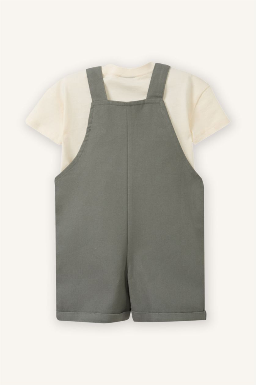 Erkek Bebek Açık Taş Hayvan Baskılı 2'li Takım Erkek Bebek