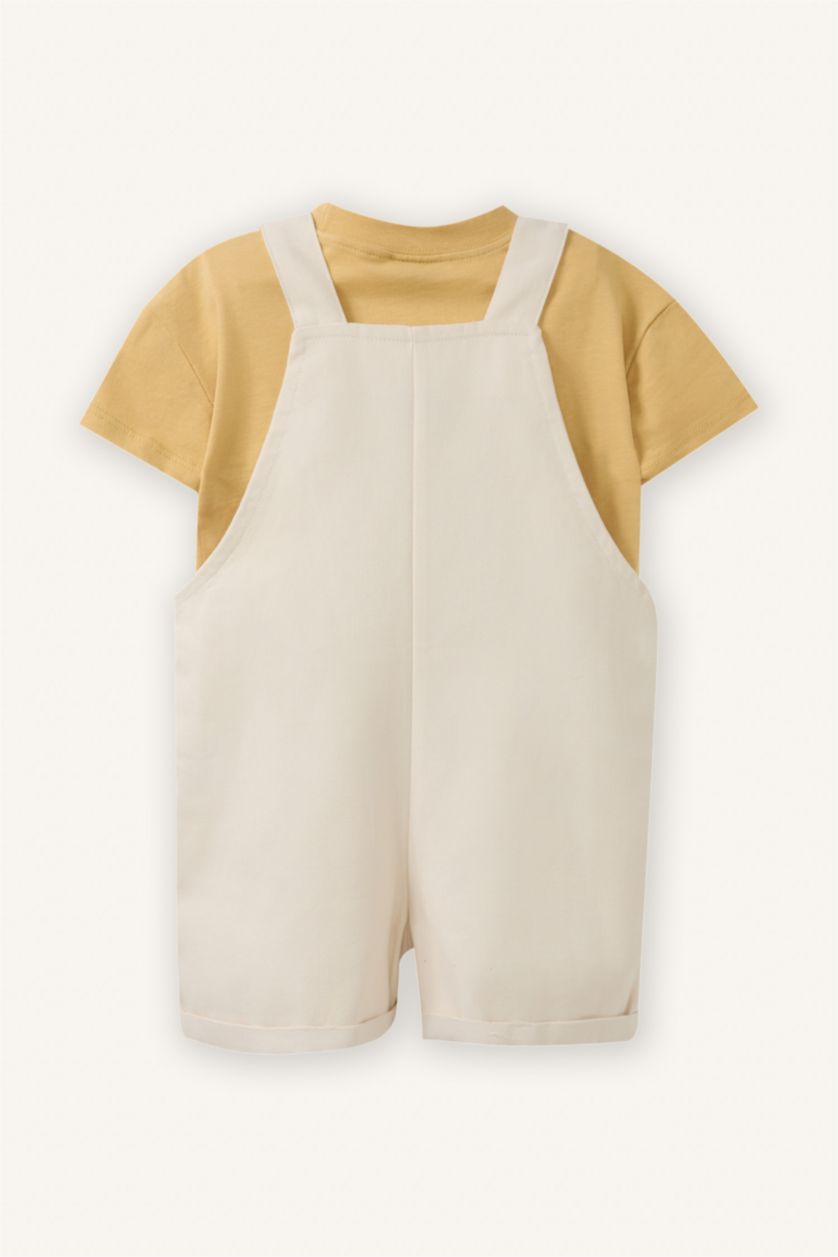 طفل صغير أصفر طقم بيبي اولادي قصة عادية - قطعتين