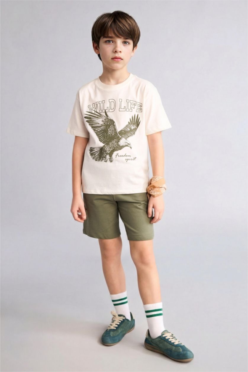 Boys & Teens Ecru 2 piece Regular Fit Set