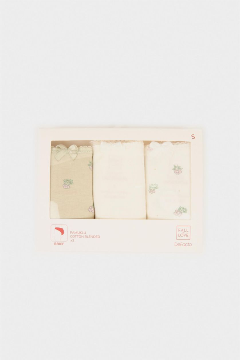 نساء كاكي فاتح عبوة كيلوت سليب Fall in Love من من 3 قطع