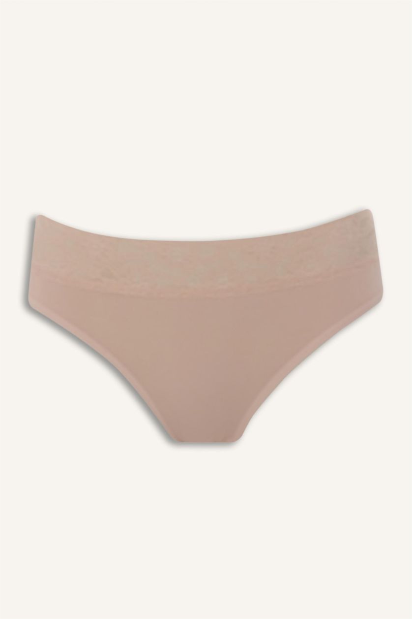 حريمي بني Lace Detail 3 Piece Panties