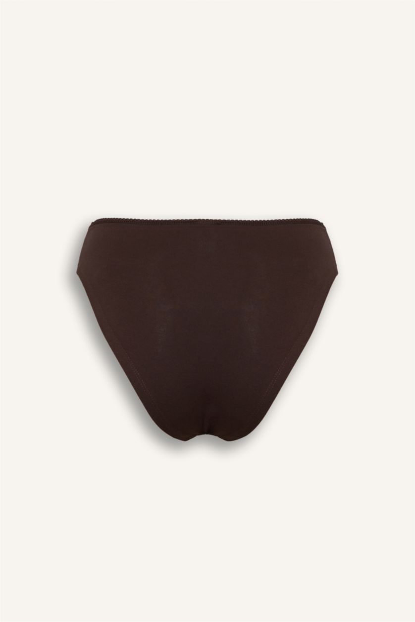 Kadın Gri Melanj Dantel Detaylı 3'lü Külot