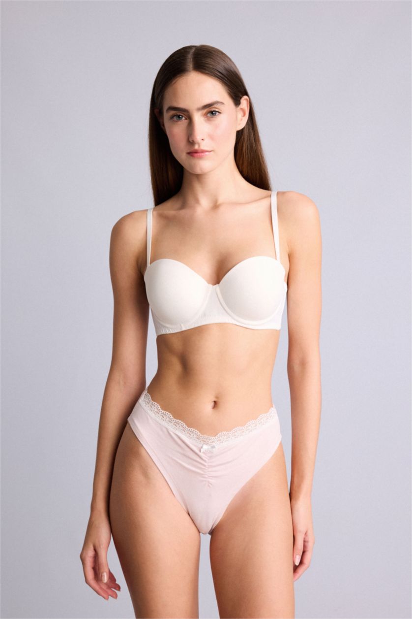Women Grey Melange 3 piece Lace Panties Set