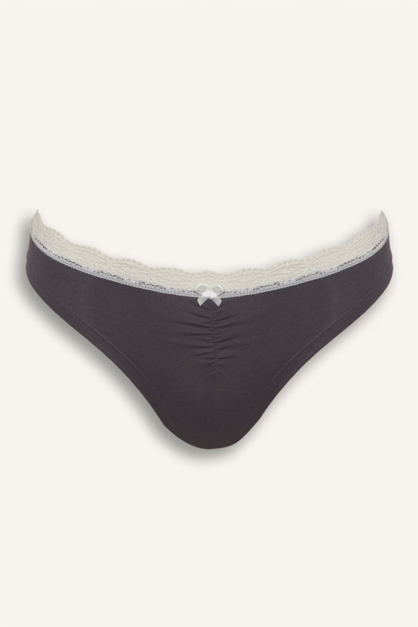 Kadın İndigo Dantel Detaylı 3'lü