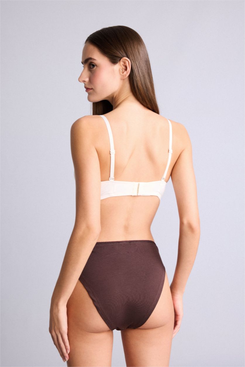 Women Indigo Lace Detail 3 Piece Panties