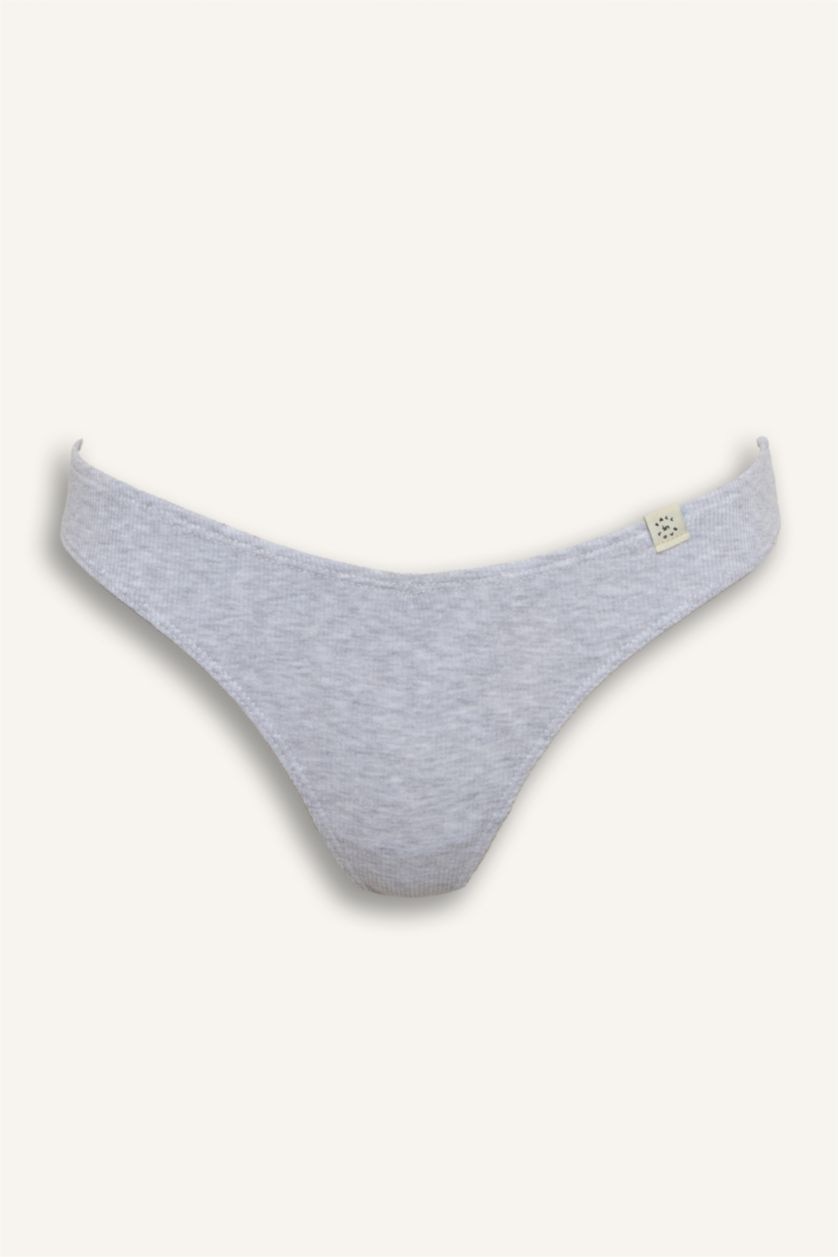 Kadın Gri Melanj Ribana 3'lü Külot