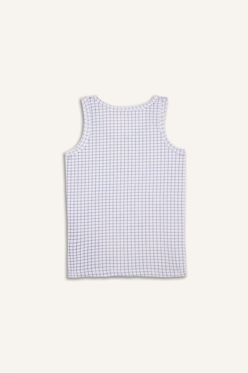 Boys & Teens Light Blue Boy 2 piece Regular Fit Ribana Tank Top