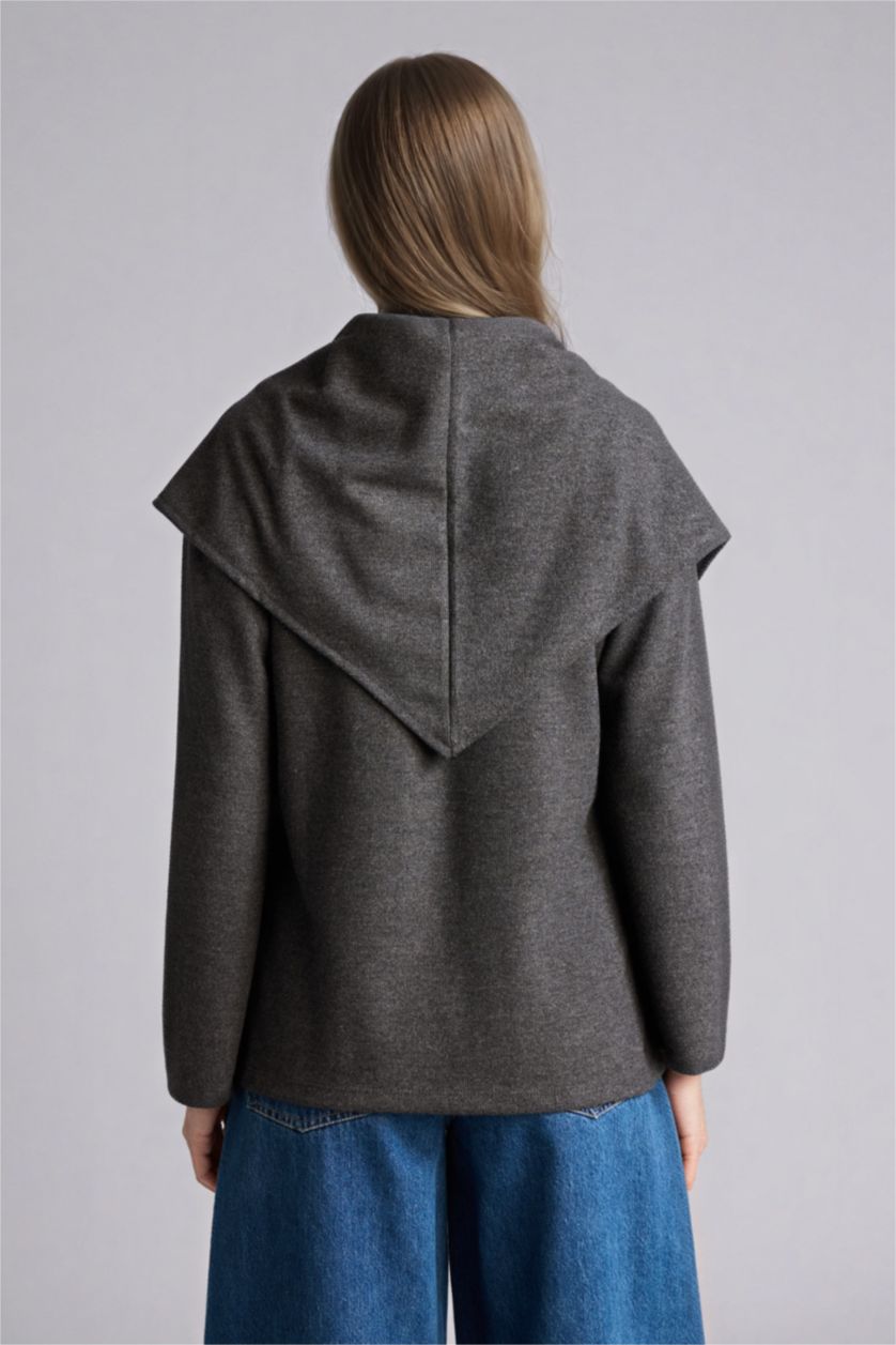 نساء ميلانج أنثرا بلوز ردن طويل قصة عادية