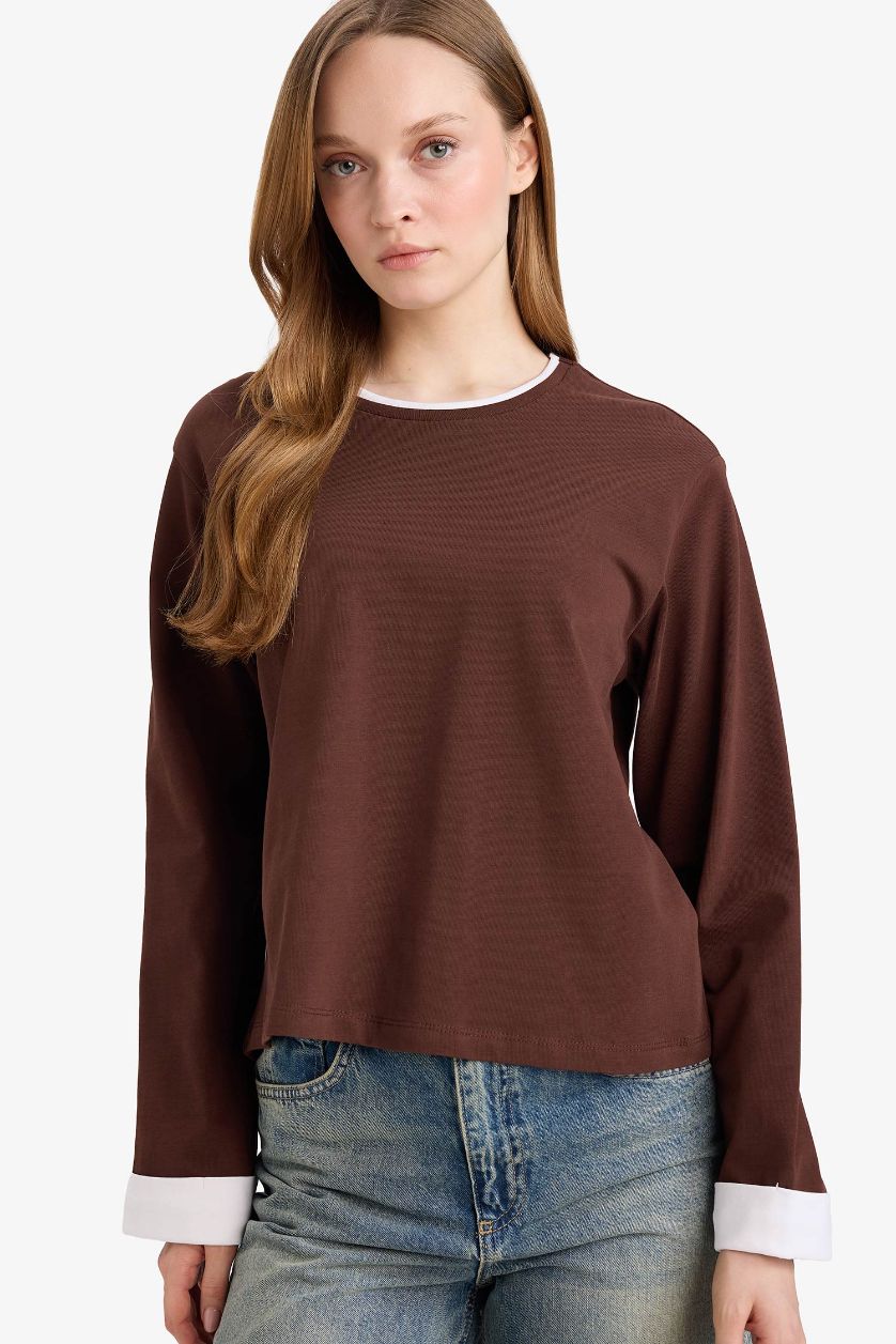 Kadın Kahve Loose Fıt Tunik