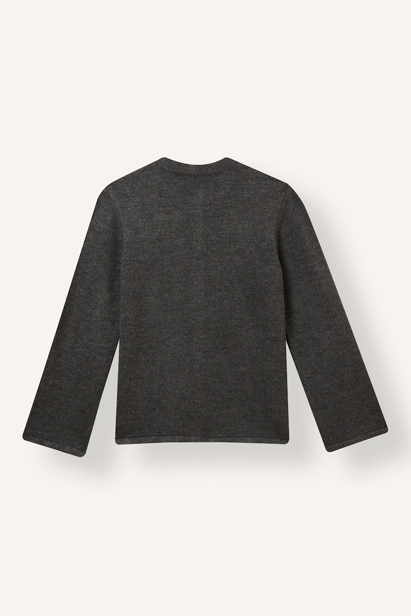 Women Dark Anthracite Regular Fit Knitwear Cardigan
