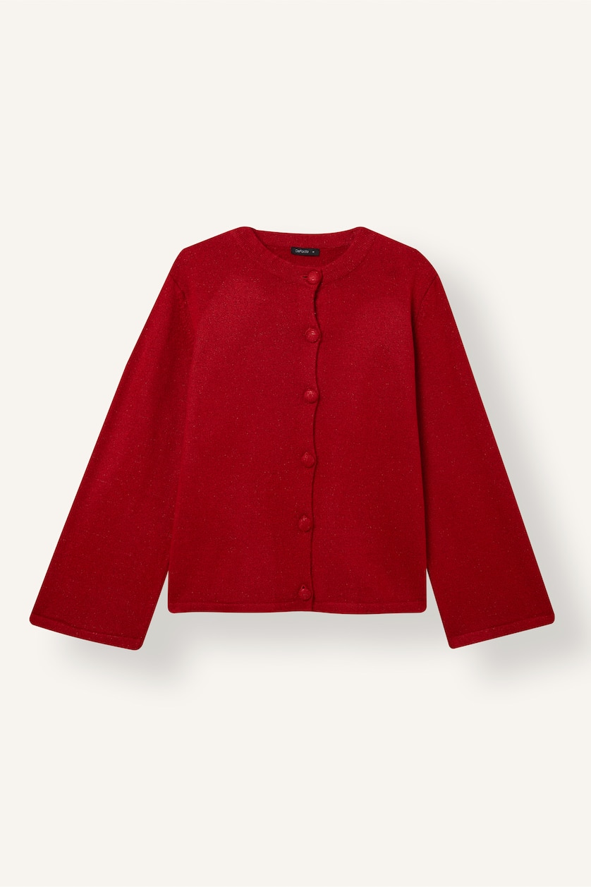 WOMAN Red Regular Fit Knitwear Cardigan
