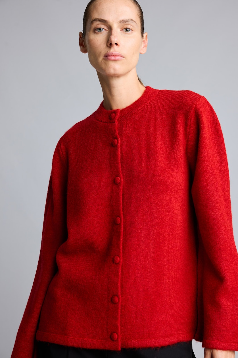 WOMAN Red Regular Fit Knitwear Cardigan