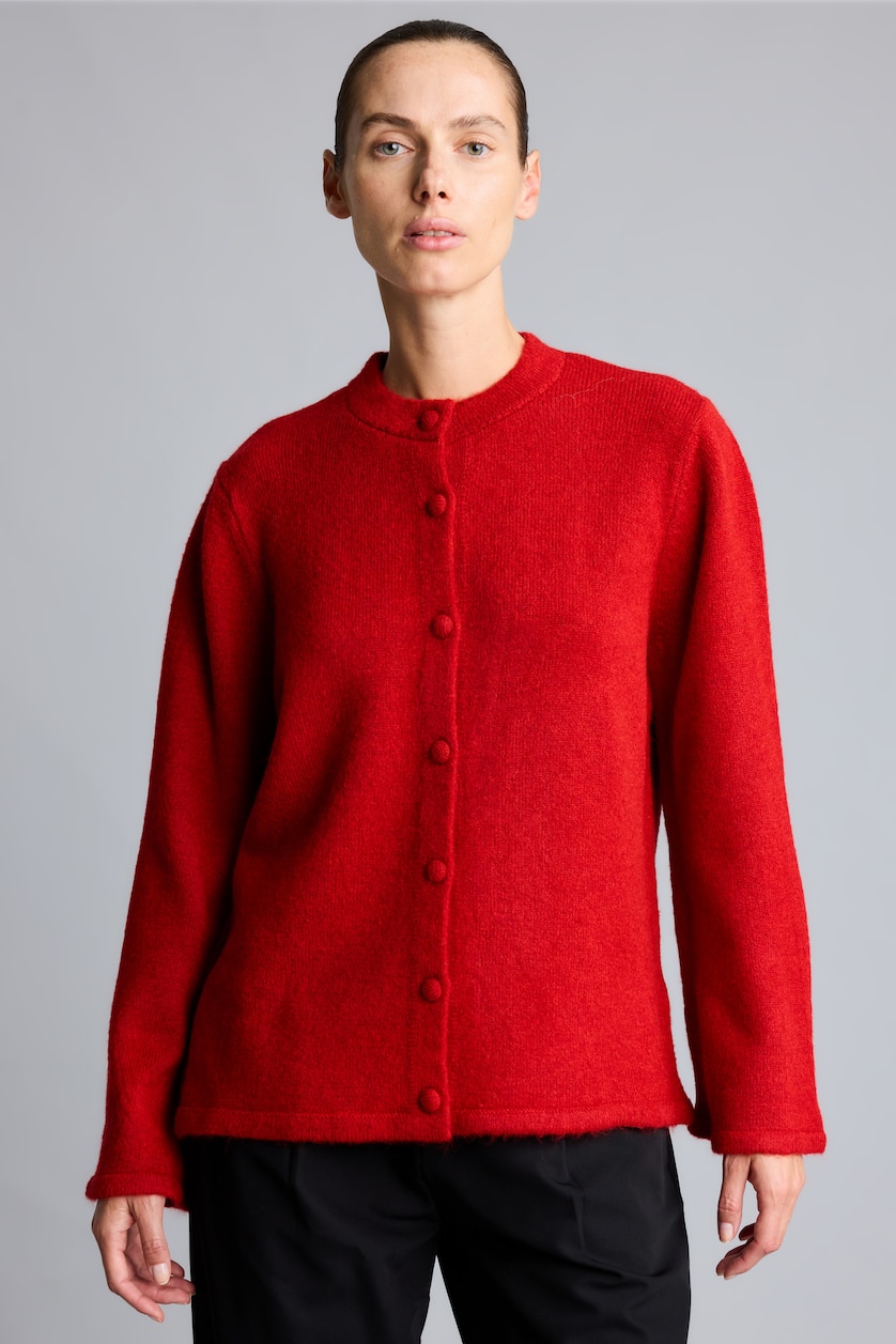 WOMAN Red Regular Fit Knitwear Cardigan