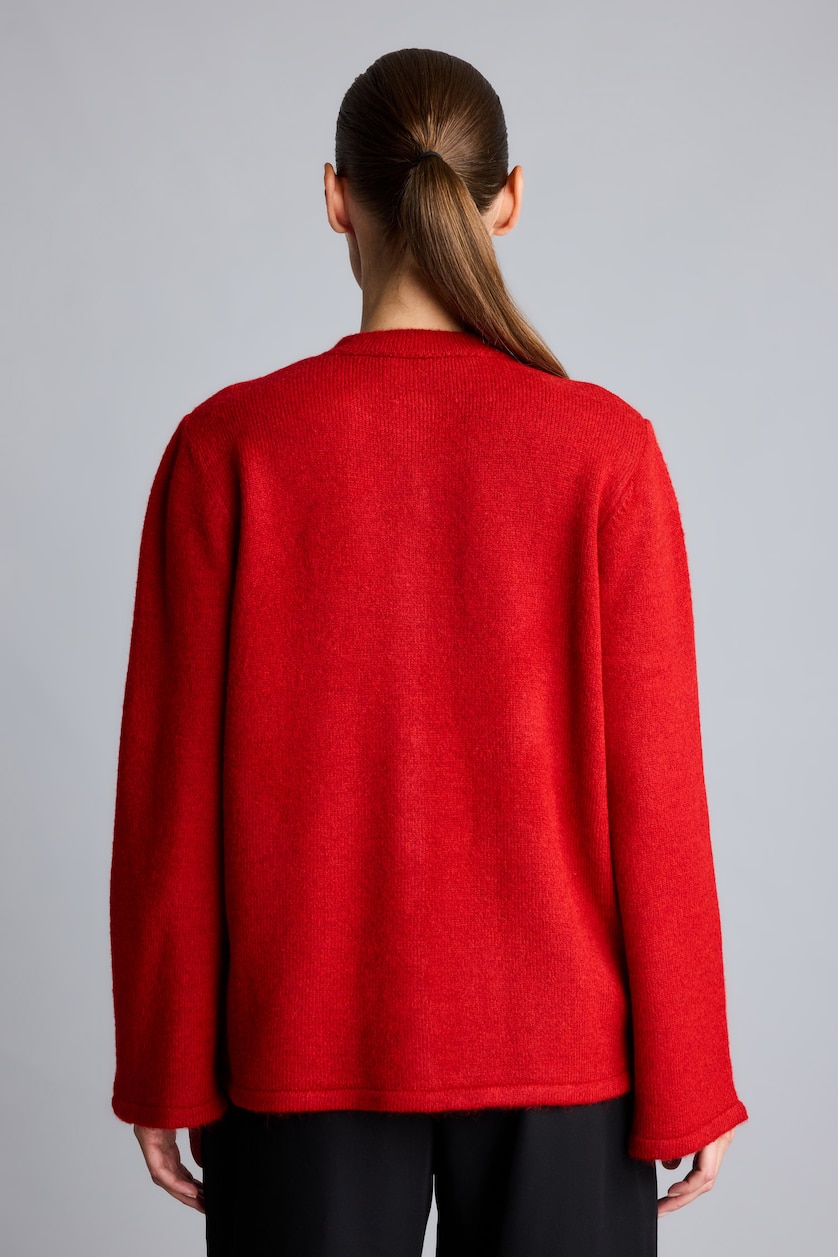WOMAN Red Regular Fit Knitwear Cardigan