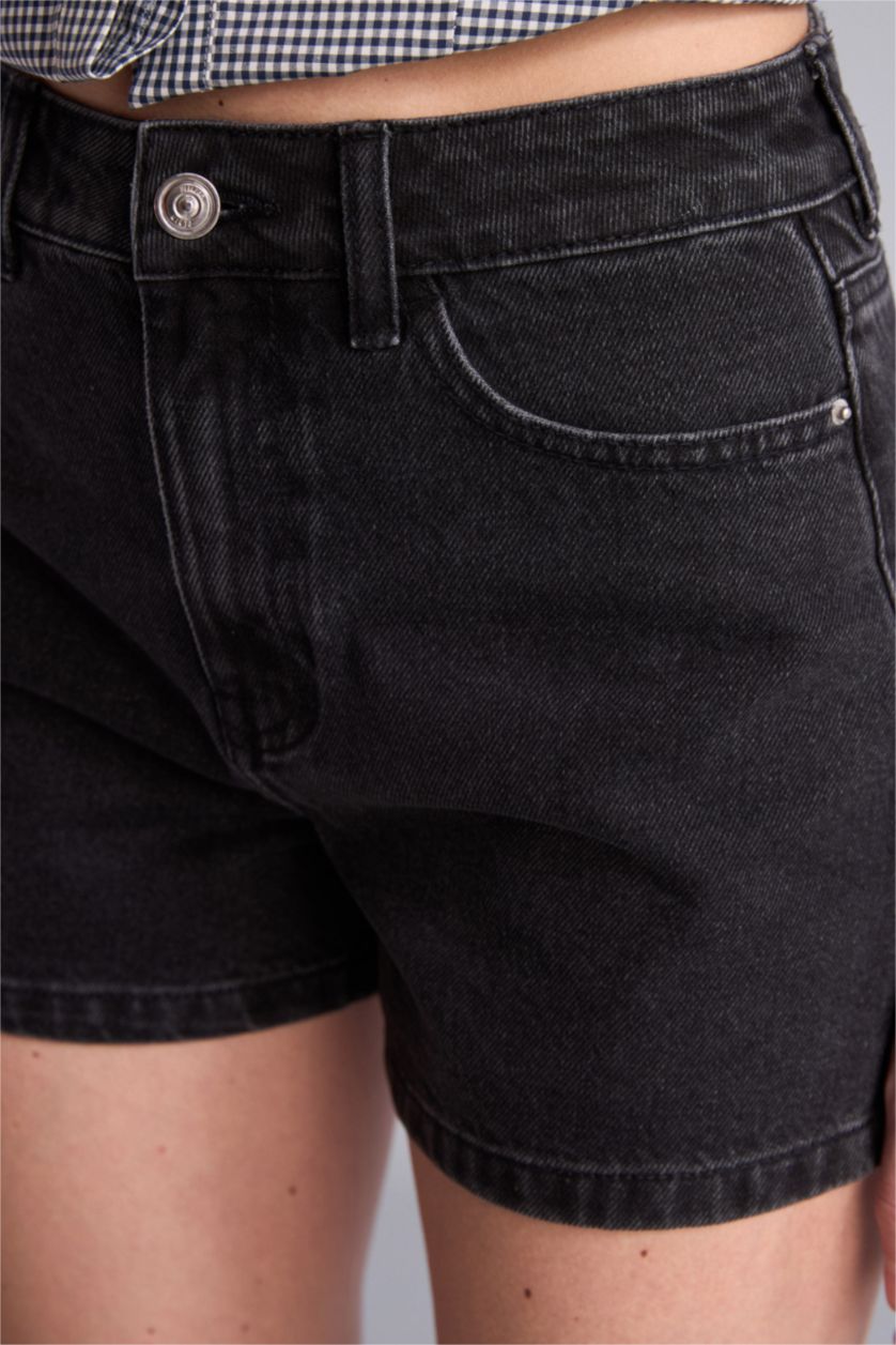 Женщины Черный Mom Fit Denim