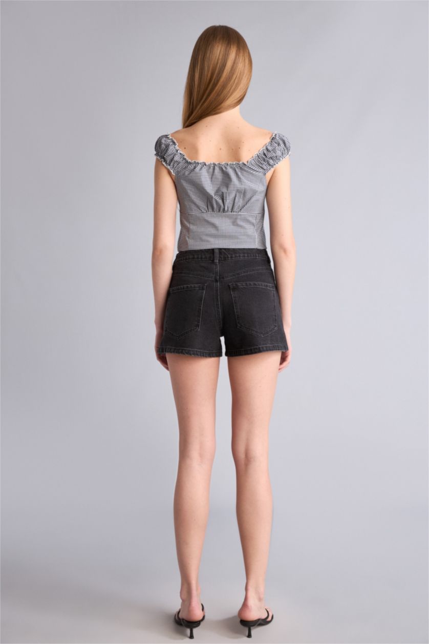 Женщины Черный Mom Fit Denim