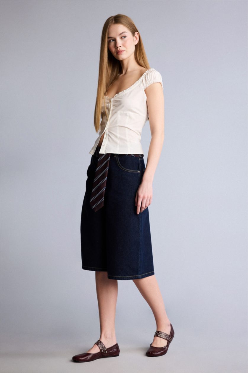 Женщины Черно-синий Denim