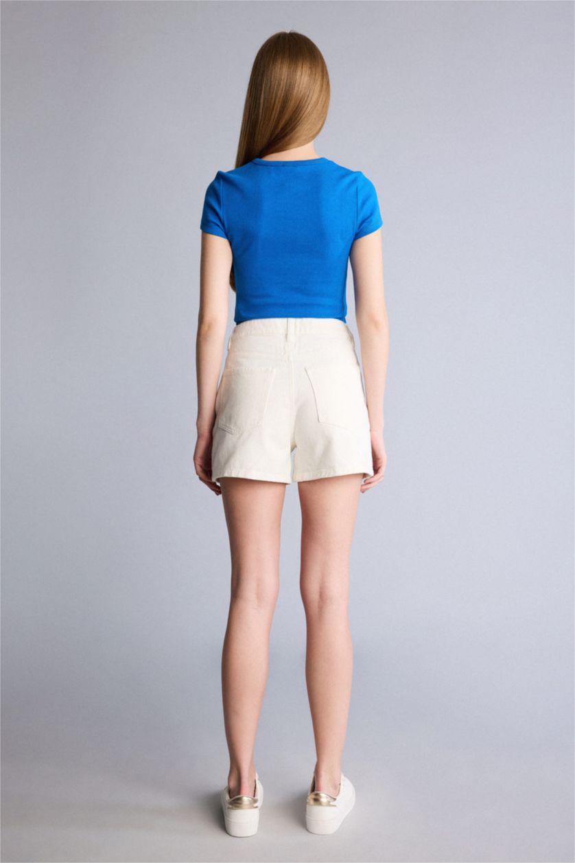 Женщины Белый Mom Fit Denim