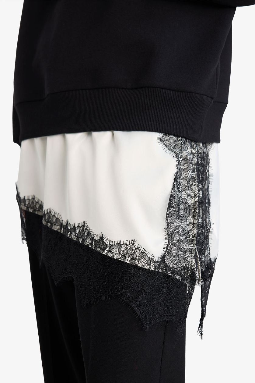 WOMAN Black Relax Fit Long Sleeve Sweatshirt