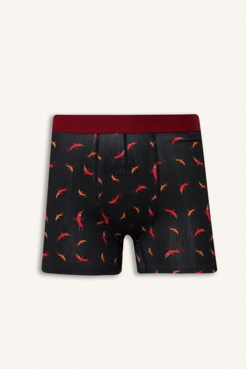 Мужчины Черный Набор из 3 шт Regular Fit с фруктовым узором