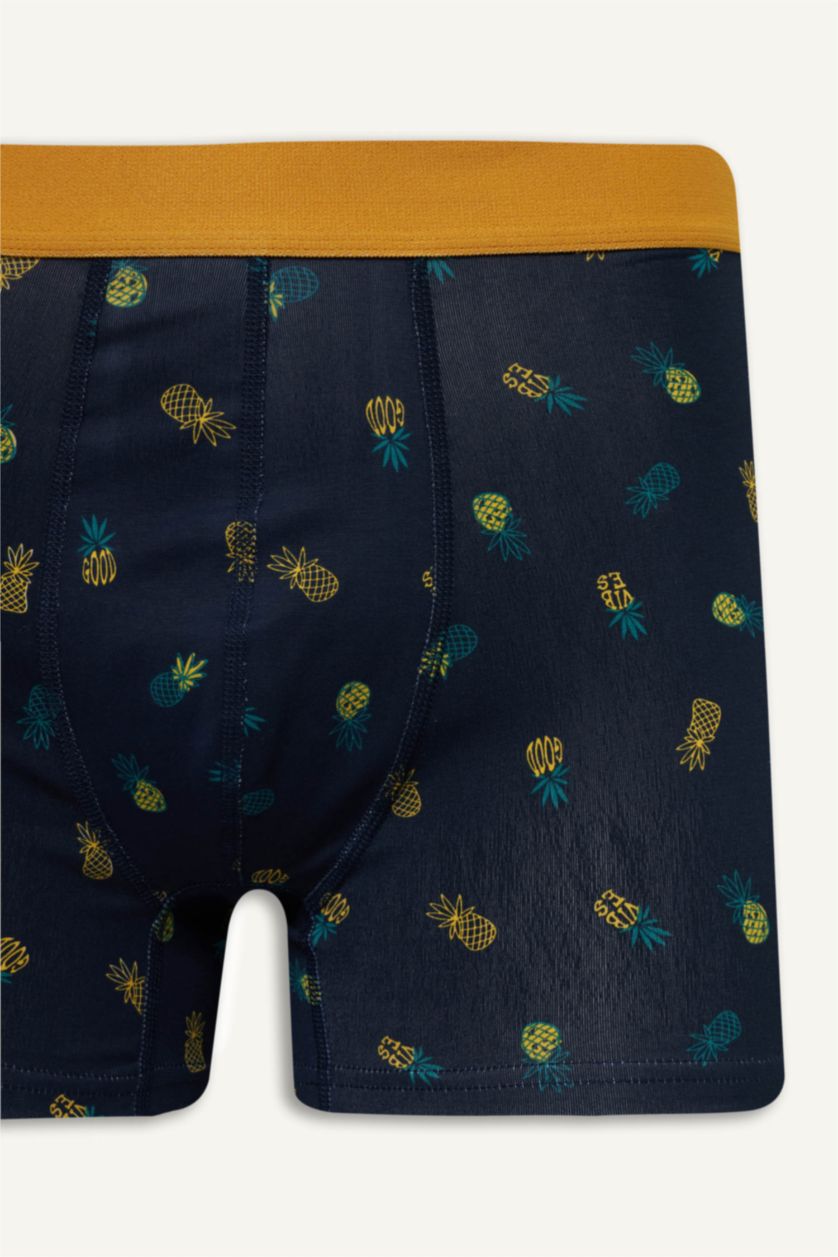 Мужчины Синий Набор боксеров Regular Fit с фруктовым узором 3 шт